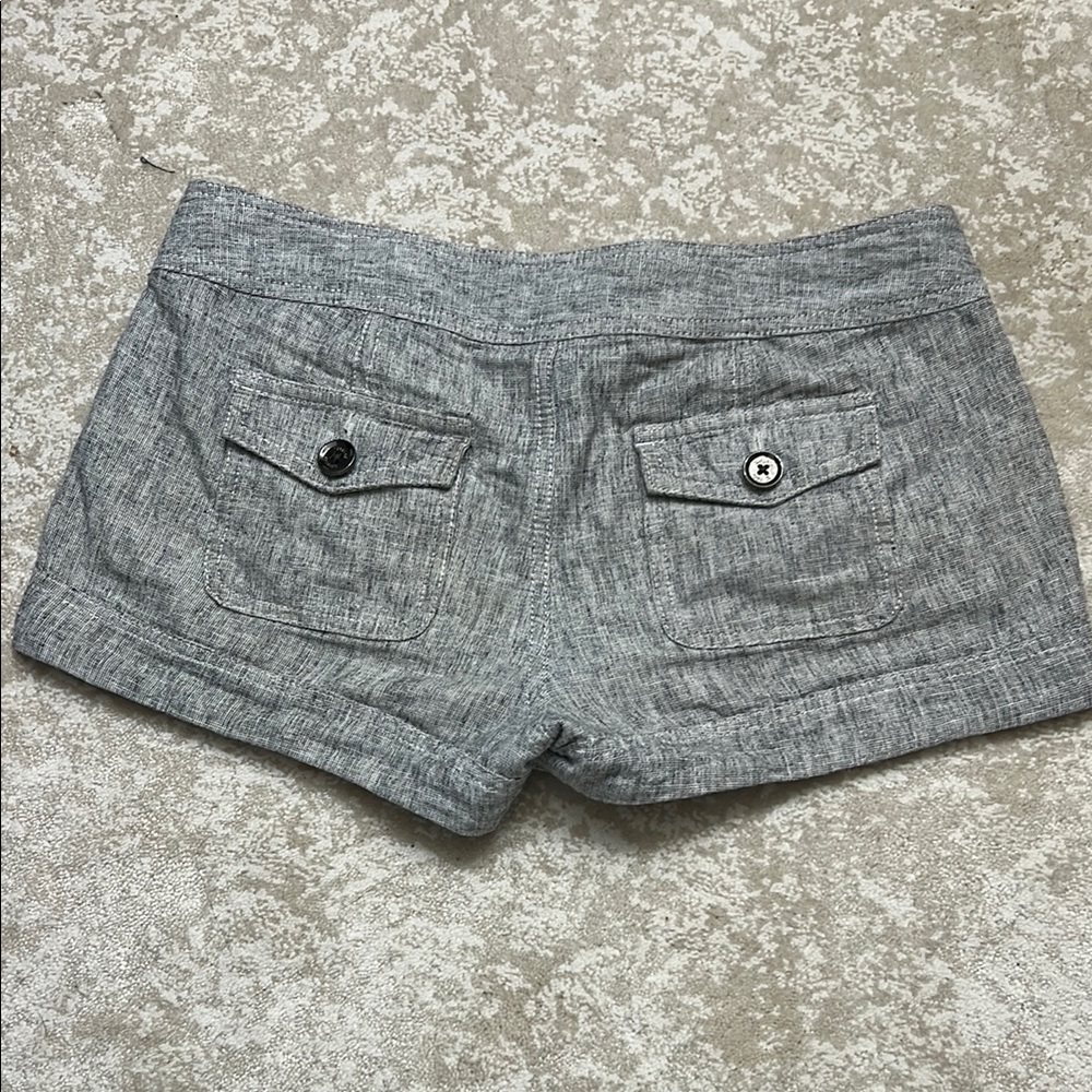 Express Women's Y2K Lowrise Micro  Shorts- Heathered Grey - Picture 3 of 3